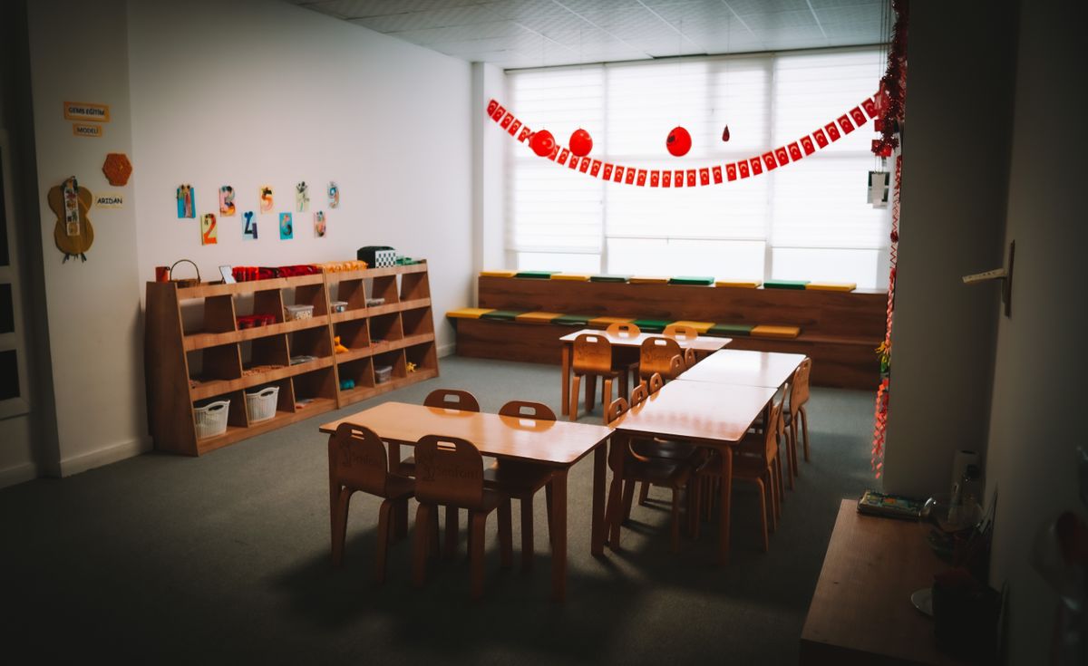 Bright, well-organised indoor classroom at Little Lotus preschool in Hyderabad